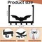 Over The Door Hooks Gothic Shelf Halloween Wall Decor Towel Holder (Bat)